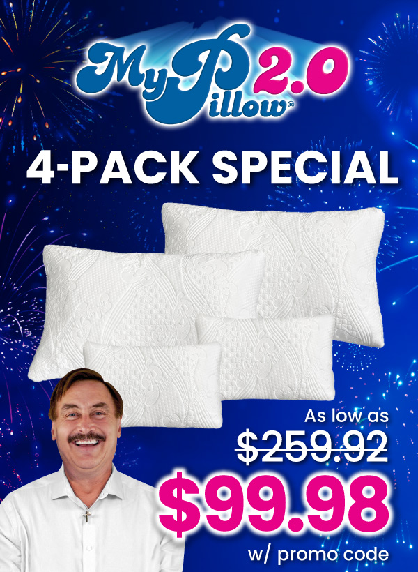 My pillow 4 pack promo hot sale code